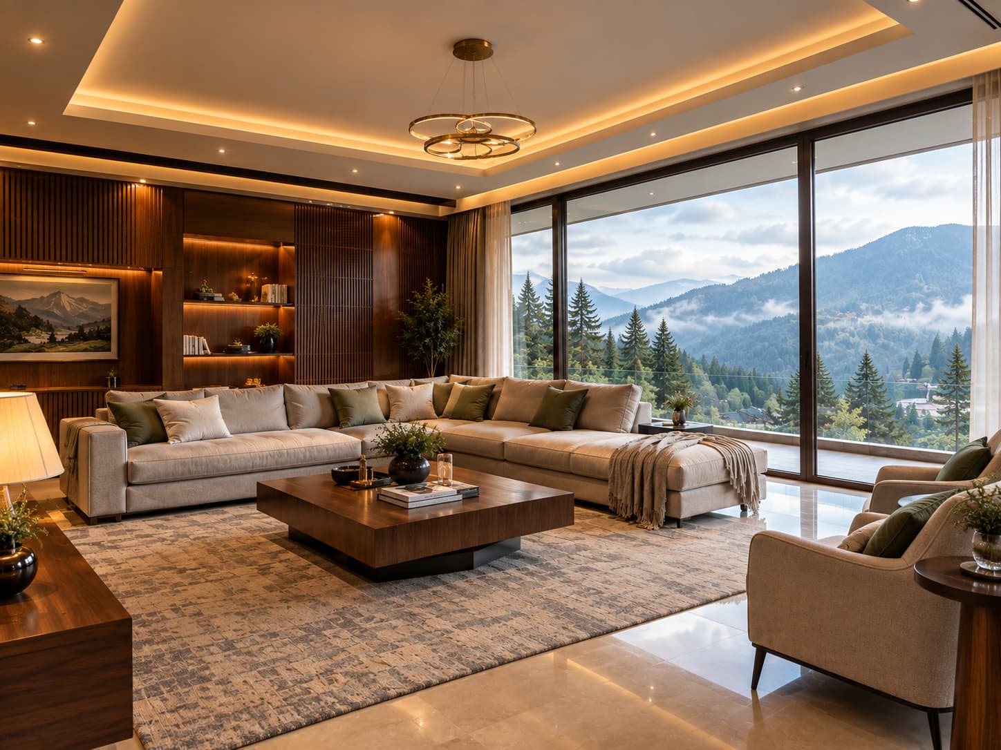 Premium turnkey interior execution featuring bespoke millwork, wooden wall paneling, and modern furniture in Himachal Pradesh by Sharma Furniture